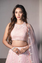 Sunset Bloom Ombre Lehenga with 3D Floral Embroidery