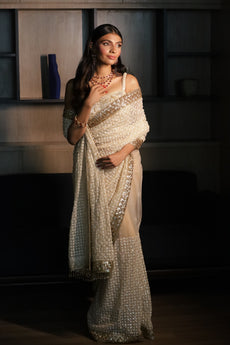 Timeless Glow Off-White Saree