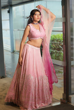 Sparkling Rose Georgette Lehenga