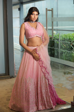 Sparkling Rose Georgette Lehenga