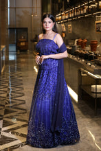 Eternal Elegance Royal Blue Corset Lehenga