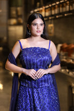 Eternal Elegance Royal Blue Corset Lehenga