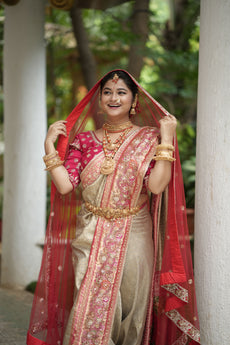 Mystic Grey Designer Silk Saree