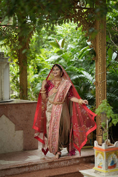 Mystic Grey Designer Silk Saree