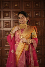 Pink Blush Elegance Kathpadar Silk Saree