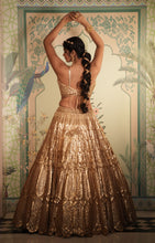 Golden Glow Sequin Lehenga