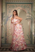 White Blossom Lehenga with Sequin Detailing