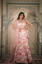 White Blossom Lehenga with Sequin Detailing
