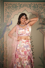 White Blossom Lehenga with Sequin Detailing