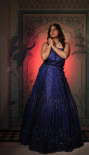 Deep Sapphire Corset Lehenga