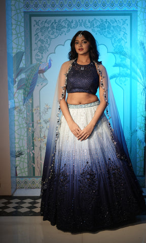 Midnight Waves Embroidered Leheng