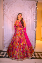 KALISTA- Multicolour pink lehenga set.