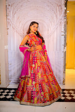 KALISTA- Multicolour pink lehenga set.