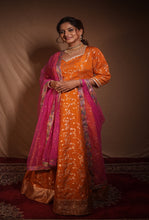 Anaash RUST  Sequins Work Anarkali With Dupatta Butti Work With Border.