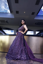 Royal Enigma Burgandy Embroidered Lehenga