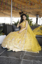 Sunshine Glow Yellow Georgette Embroidered Lehenga