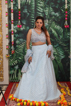 Sky Blue handwork lehenga Set  with Cutdana, sequin and Stone  work