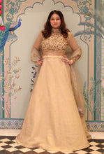 Mia -golden sequins lehenga handcrafted in Cutdana, pearl, sequin and Stone with Handcrafted blouse and Dupatta