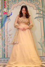 Mia -golden sequins lehenga handcrafted in Cutdana, pearl, sequin and Stone with Handcrafted blouse and Dupatta