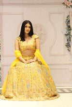 Sunshine Yellow Lehenga With Embroidery Perfect for Your Haldi