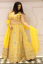 Sunshine Yellow Lehenga With Embroidery Perfect for Your Haldi