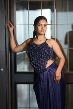 Midnight Glam Embellished Draped Skirt