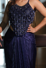 Midnight Glam Embellished Draped Skirt