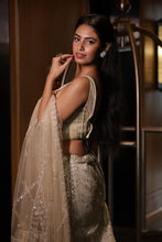 Silver Champagne Sequin Designer Lehenga