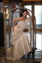 Silver Champagne Sequin Designer Lehenga