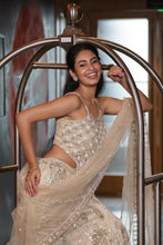 Silver Champagne Sequin Designer Lehenga