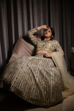 Champagne Sequin Designer Lehenga Choli