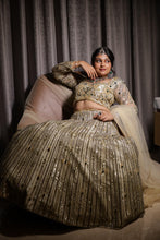 Champagne Sequin Designer Lehenga Choli