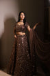 Chocolate Luxe Sequin Designer Lehenga