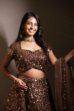 Chocolate Luxe Sequin Designer Lehenga