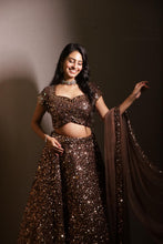 Chocolate Luxe Sequin Designer Lehenga
