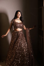 Chocolate Luxe Sequin Designer Lehenga