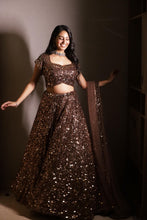 Chocolate Luxe Sequin Designer Lehenga