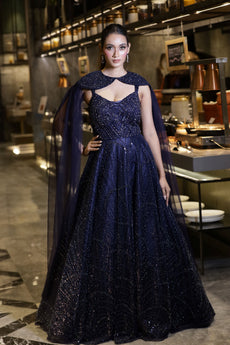 Imperial Grace Cape Style Gown