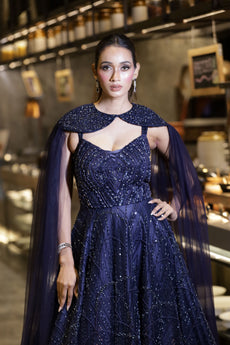 Imperial Grace Cape Style Gown