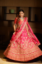 Pink Zari Work Designer Bridal Lehenga