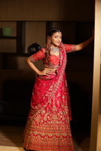 Pink Zari Work Designer Bridal Lehenga