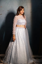 GULABO - Sky Blue Embroidered Net Readymade Lehenga