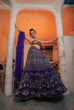 Lashkaraa Purple Net Lehenga Choli Set In Sequins ,Cutdana Work.
