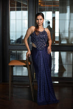 Midnight Glam Embellished Draped Skirt