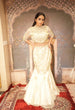 SHAHNAZ -White handcrafted mermaid lehenga set in Organza Fabric