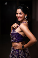 Lashkaraa Purple Net Lehenga Choli Set In Sequins ,Cutdana Work.