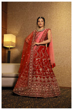 RED 'AILNA' LEHENGA