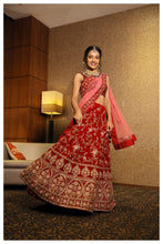 RED 'AILNA' LEHENGA