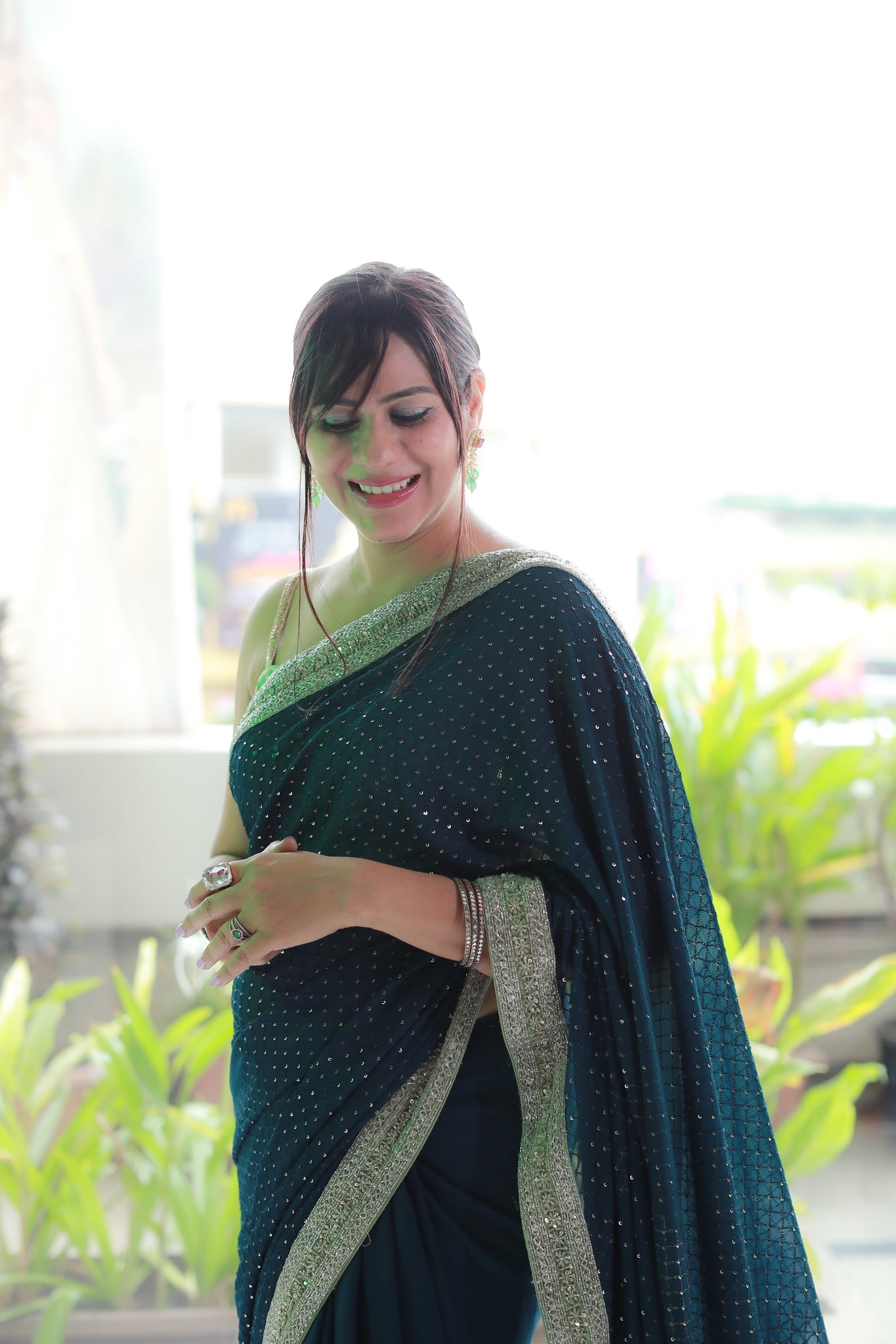 NAVY BLUE SITARA SAREE