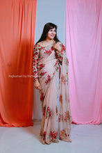 PEACH NET SITARA SAREE